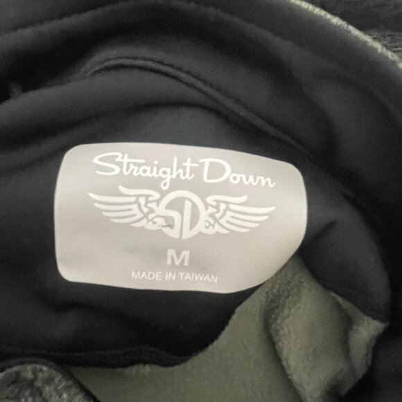 Straight Down Jacket Mens Medium Grey Golf Sweatshirt Full Zip Performance - Picture 7 of 8